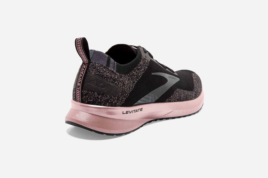 Brooks Levitate 4 Road Löparskor Dam - Svarta/Rosa - 4089-MCQRL